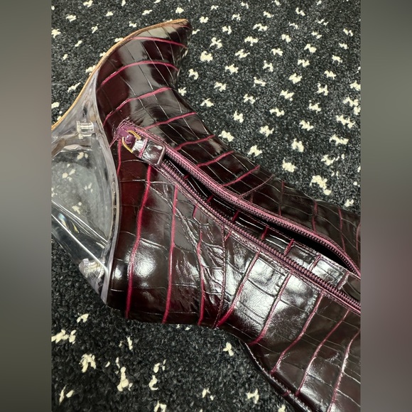 Stuart Weitzman Lucite Croc Over the Knee Boots - Picture 14 of 15